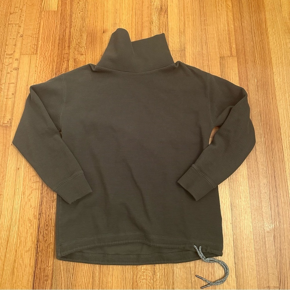 Lands' End Long Sleeve Funnelneck Waffle Top size S (v)